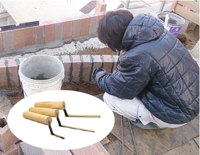 レンガ 花壇 diy